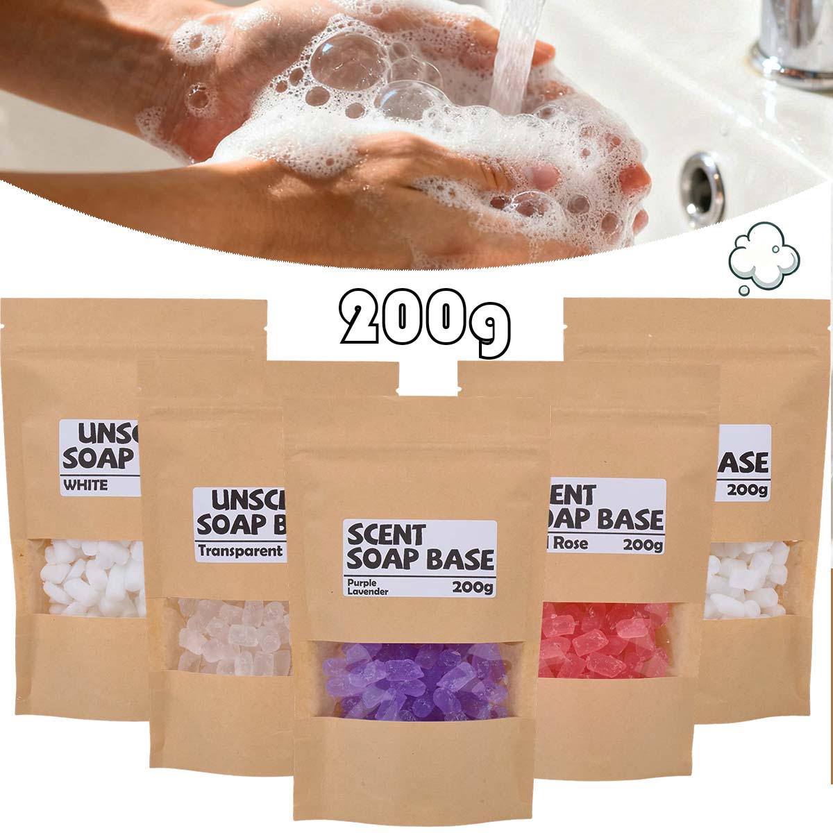 Soap Making Material Wholesale - 200g Bahan Dasar Sabun Wangi Gliserin